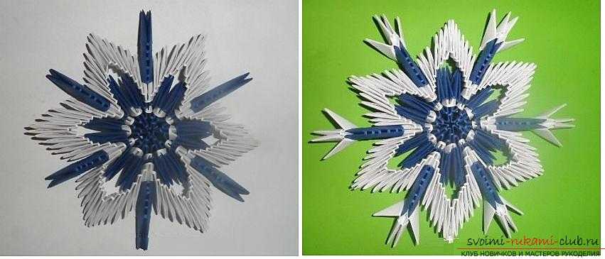 Снежинки. оригами
