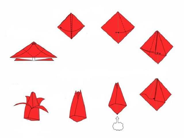 Букет тюльпанов из бумаги (оригами) - 3 варианта - коробочка идей и мастер-классов