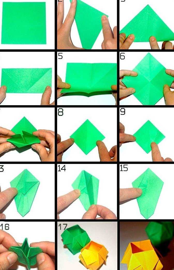 Формирование изящной вазы в стиле модульного оригами