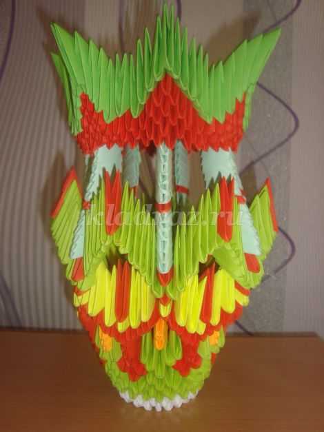 Поделка изделие оригами китайское модульное ваза из пластиковой бутылки в технике модульное оригами  бутылки пластиковые
