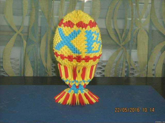 Пасхальное яйцо из модульного оригами: мастер-класс