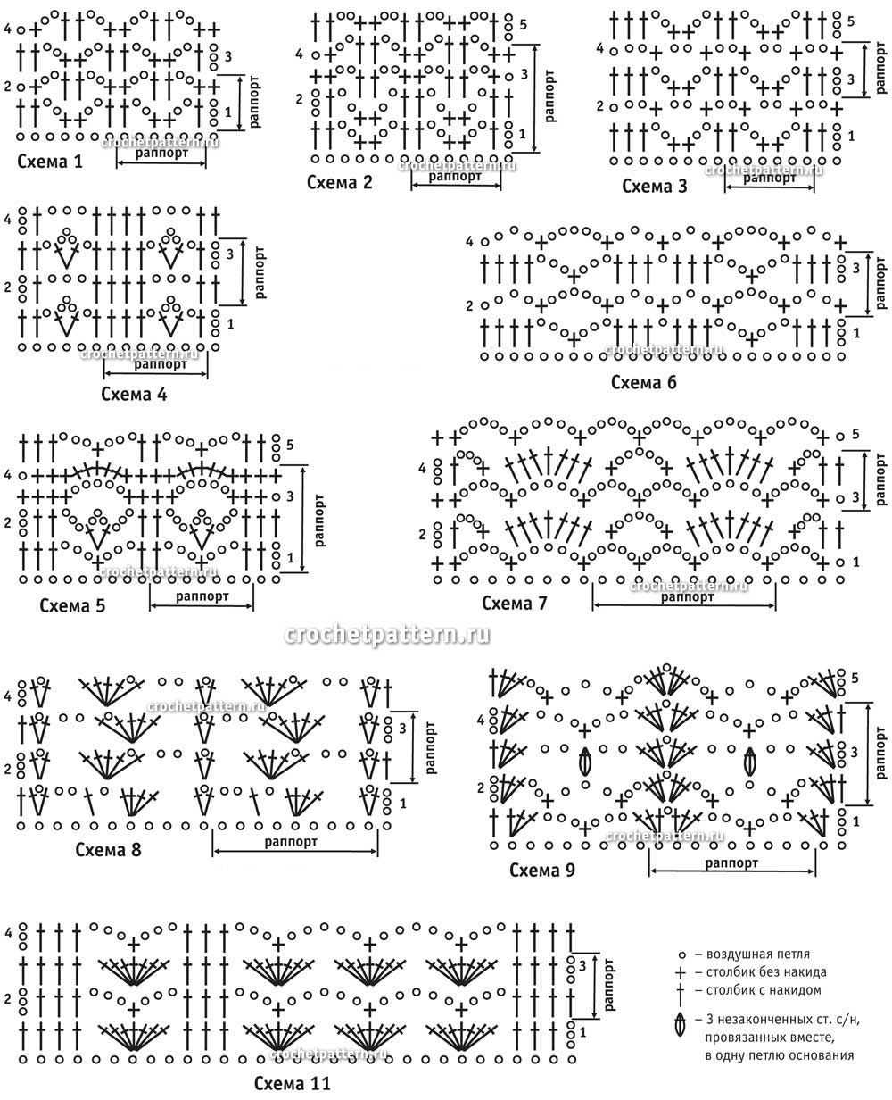Схемы плотных узоров спицами и крючком - страница 3