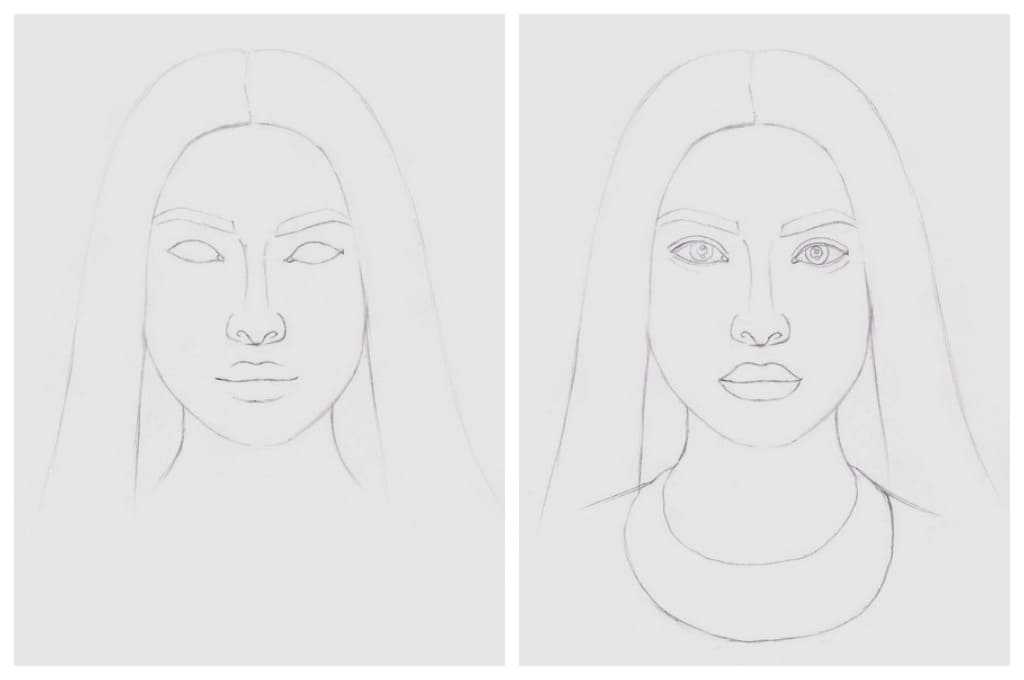 Как легко и красиво нарисовать аниме лицо поэтапно карандашом для начинающих