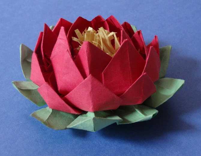 Оригами "лотос" из бумаги - схема сборки и пошаговая инструкция