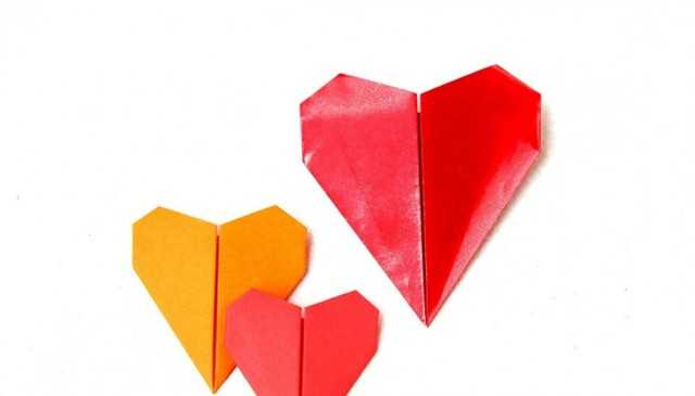 Мастер-класс поделка изделие валентинов день оригами китайское модульное мк сердечка бумага