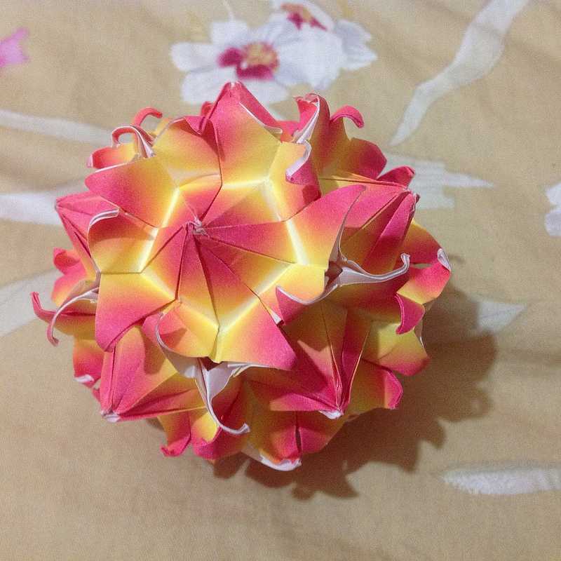 Мастер-класс оригами модуль кусудамы «супершар» бумага