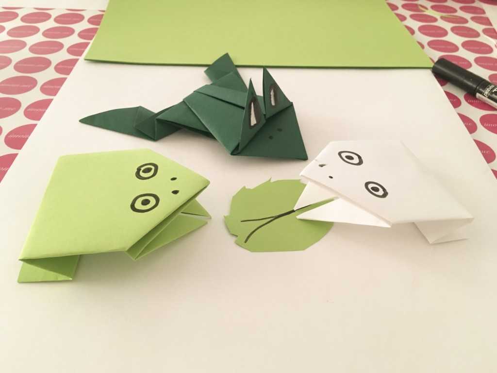 Оригами лягушка — пошаговый мастер-класс создания модулей, схемы для начинающих и профессионалов