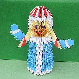 Модульное оригами снеговик