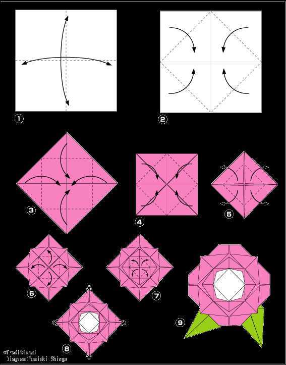 Роза оригами – воплощение символа любви