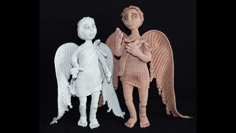 Рыжеволосый ангелочек с миниатюрными крылышками может стать приятным сюрпризом для вашей малышки Для куколки можно связать и сменный гардероб, и подружку или друга Игрушка получается мягка