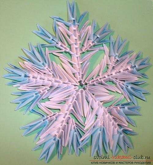 Мастер-класс по созданию своими руками объемных снежинок оригами, инструкции по изготовлению украшения