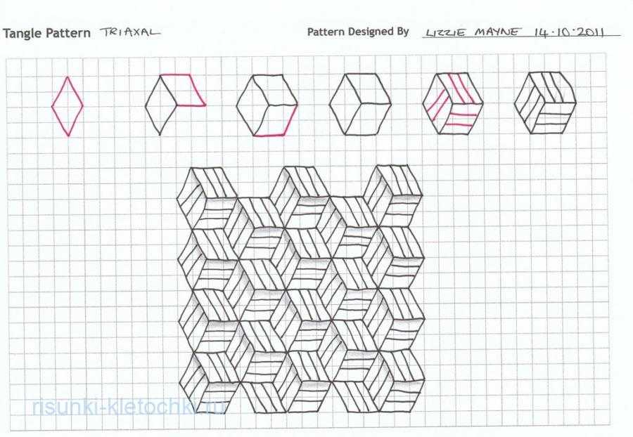 Легкие и сложные рисунки по клеточкам для срисовки: геометрические, маленькие, объемные картинки для начинающих
