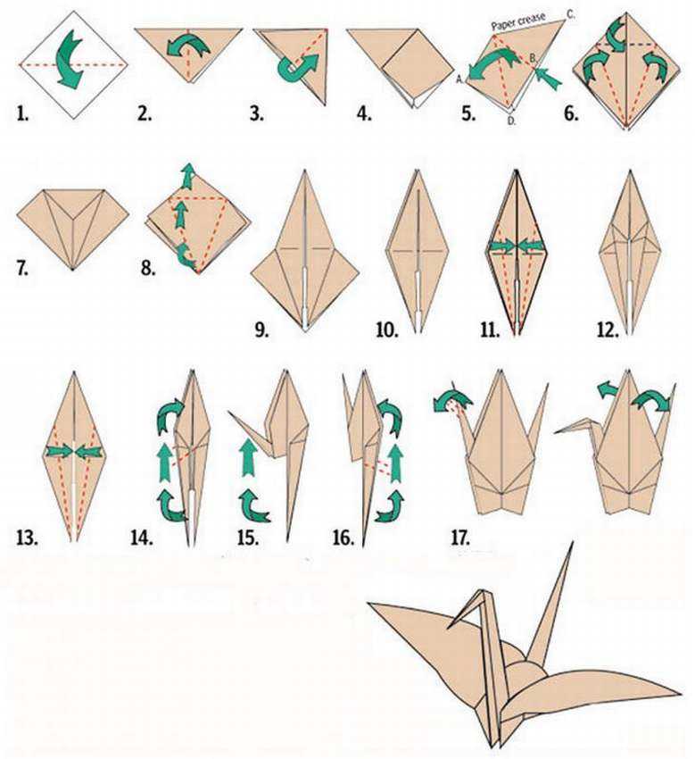 Как сделать журавлика из бумаги, подробная инструкция и история возникновения оригами