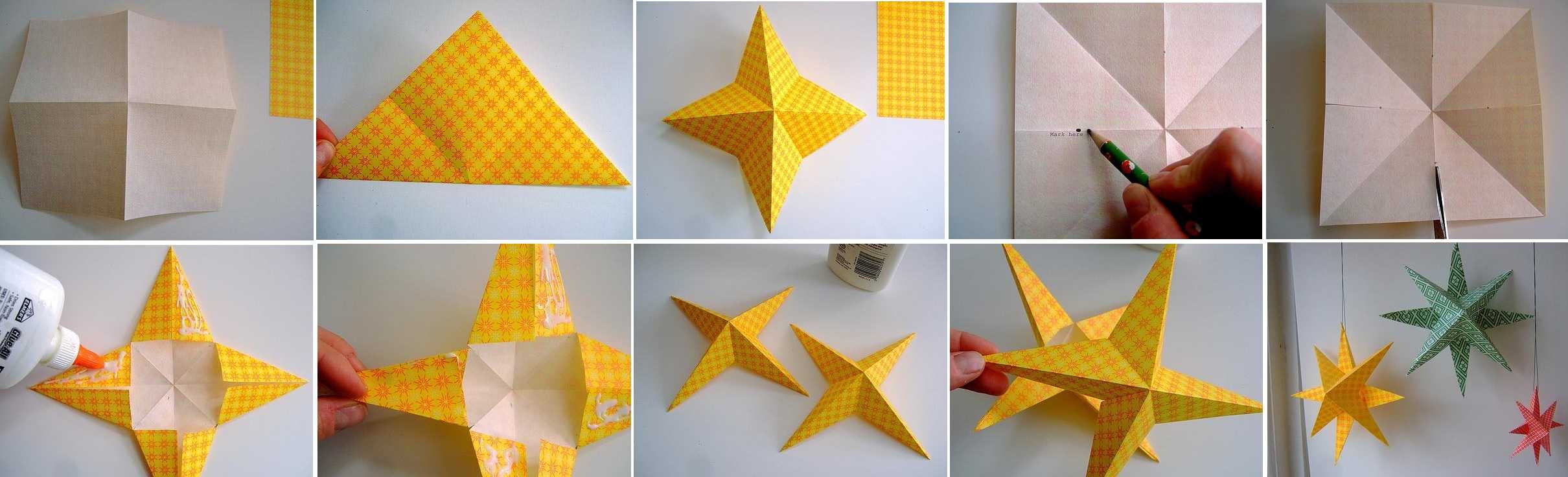 Пятиконечные звезды-оригами - поделки для пап и дедушек (на 23 февраля, день победы и просто так)