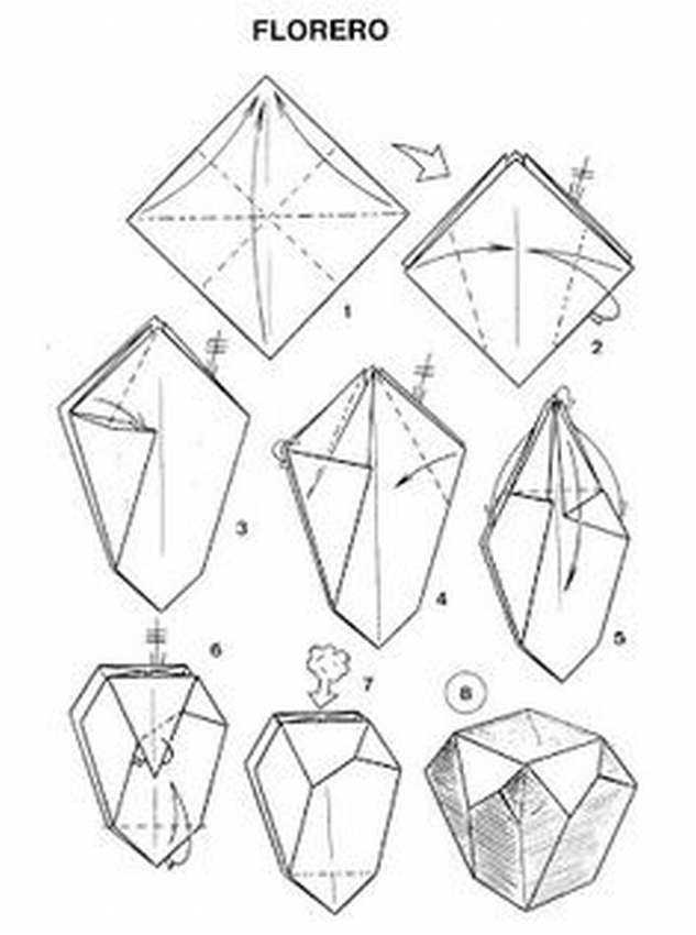 Ваза в технике модульного оригами