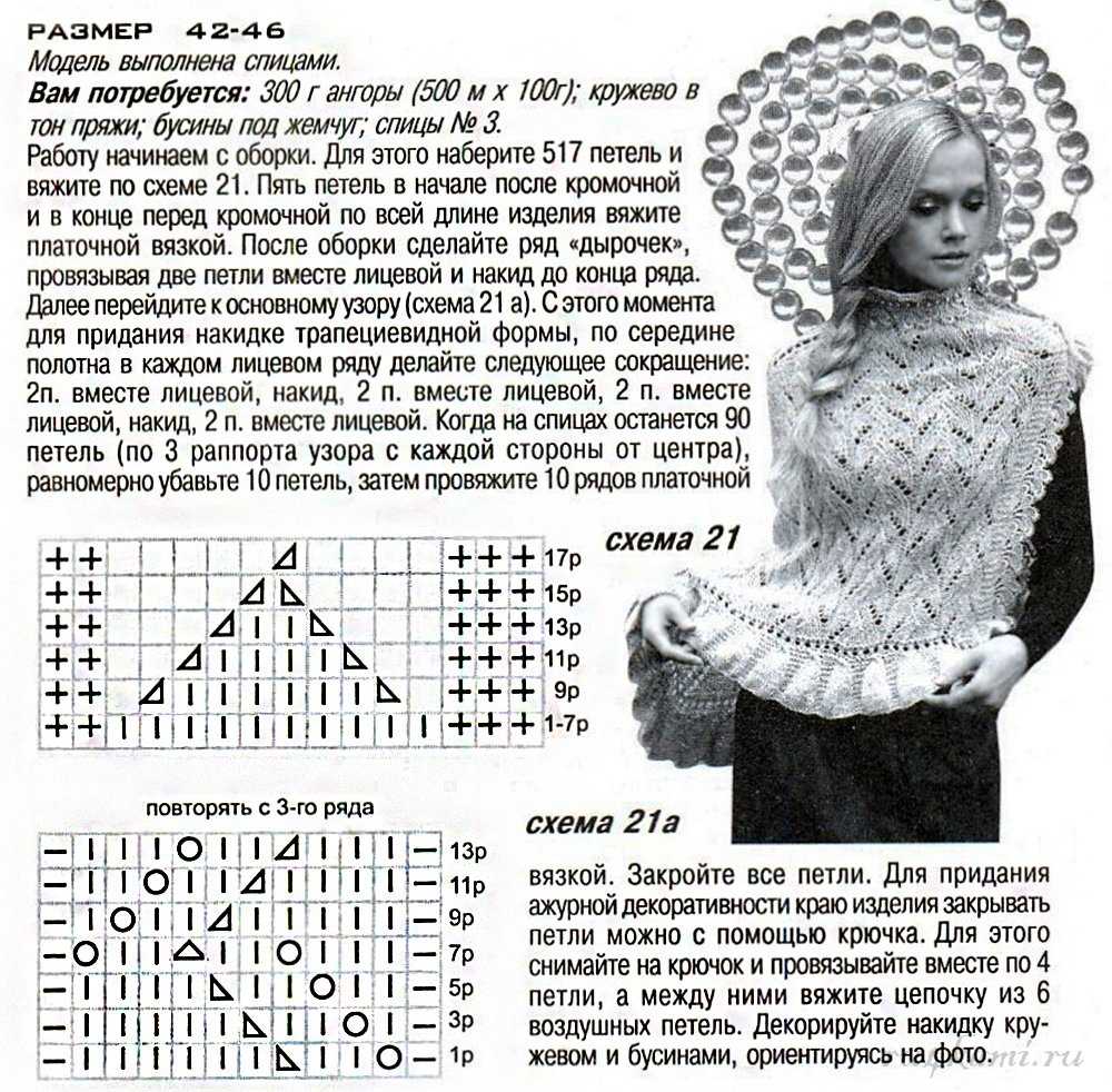 Женский пуловер спицами, 20 моделей со схемам и описанием,  вязание для женщин