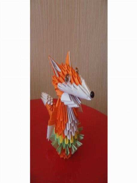 Модульное оригами лисичка. схема сборки пошаговая инструкция с фото