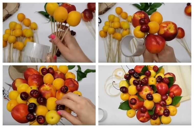 Как сделать яркий букет из фруктов своими руками - лайфхакер