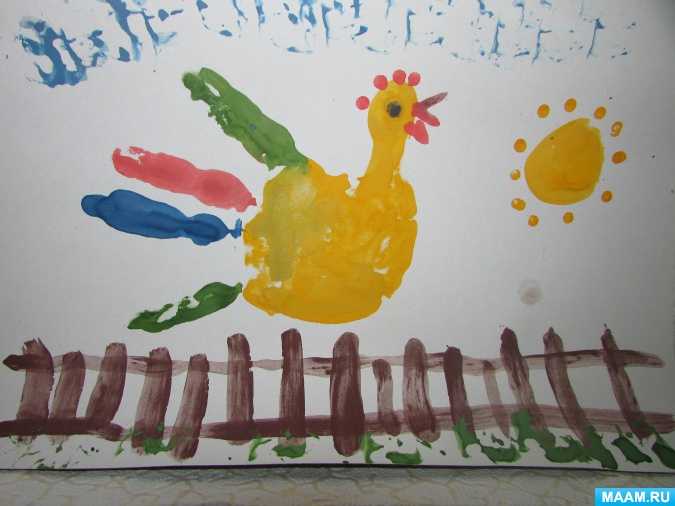 «осеннее дерево». конспект занятия по нетрадиционной технике рисования (отпечаток ладошкой) (первая младшая группа). воспитателям детских садов, школьным учителям и педагогам - маам.ру