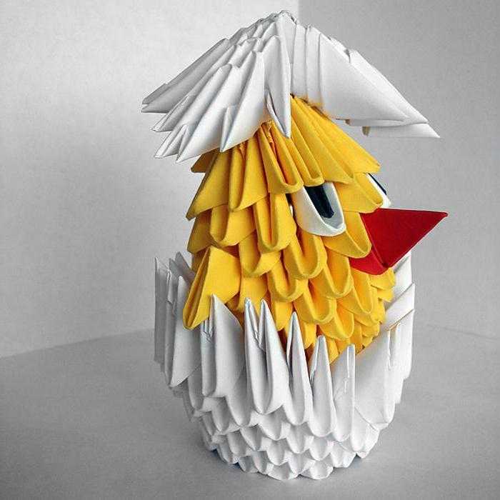 Цыпленок оригами из модулей | dodim