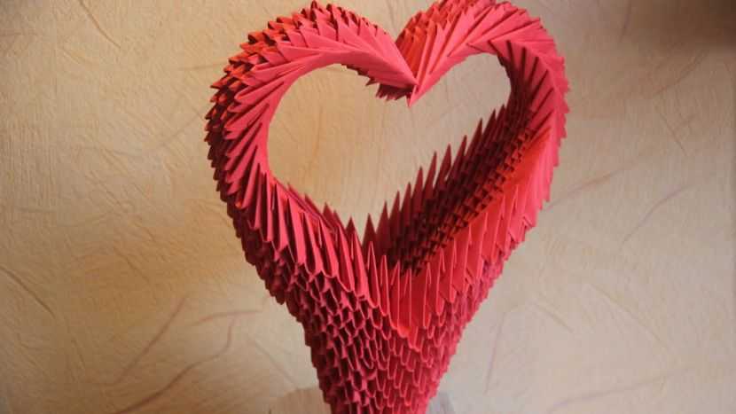 Изготовление сердца из бумаги в технике оригами - 110 фото инструкций