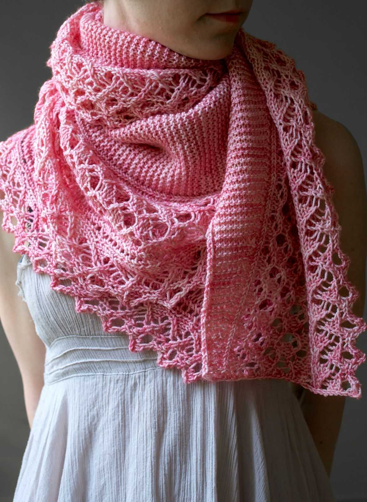 Двухсторонние узоры для вязания шарфов спицами