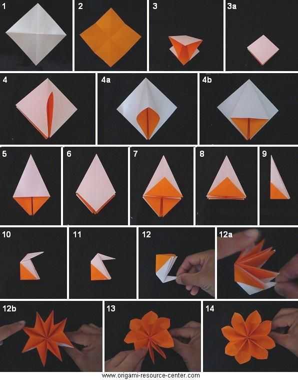 Роза оригами в схемах сборки и фото мастер-классе