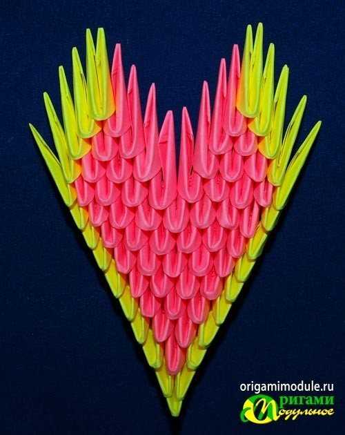 Мастер-класс поделка изделие валентинов день оригами китайское модульное сердечко модульное оригами бумага