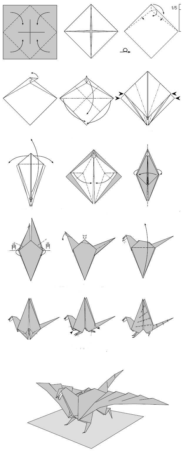 Оригами-дракон своими руками - очень популярная поделка Этот подробный мастер-класс содержит схему оригами-дракона из бумаги которого можно сделать своими руками