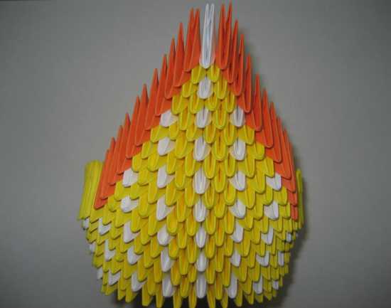 Модульное оригами: схема сборки пасхального яйца и курочки