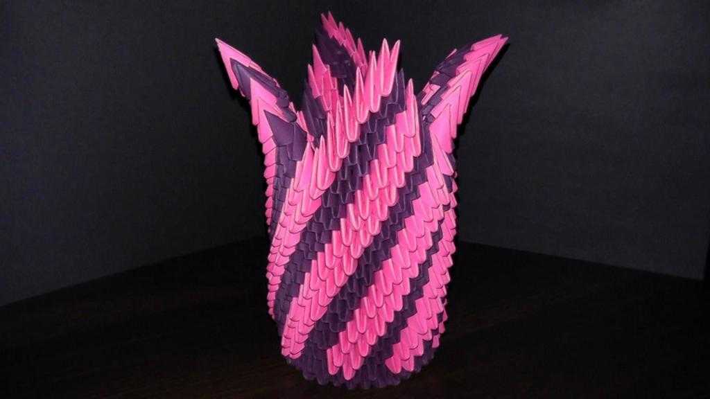 Модульное оригами ваза: мастер-класс для начинающих и схема сборки из модулей