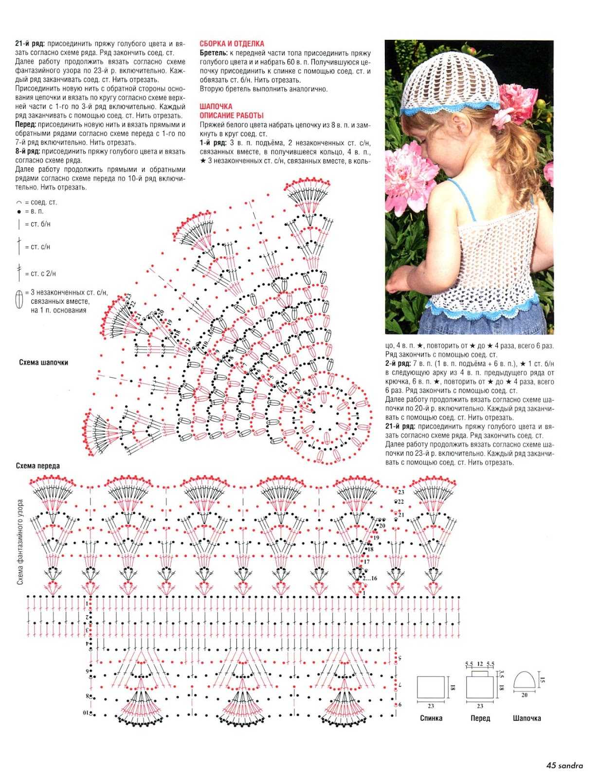 Ажурные шапочки для девочки, 23 модели с описанием и схемами вязания,  вязание для детей