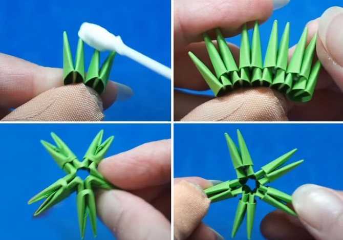 Как сделать оригами из бумаги ягодку клубнику. игрушка мастер-класс новый год оригами китайское модульное клубника из модулей бумага
