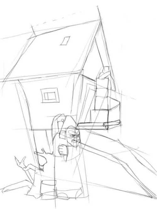 Как нарисовать бабу-ягу карандашом поэтапно. как нарисовать ступу, дом и избушку бабы-яги