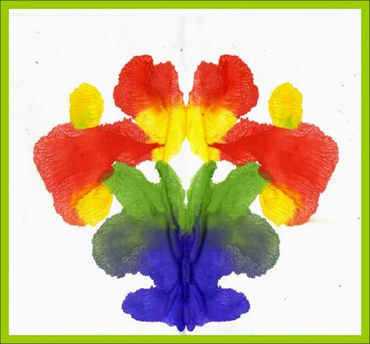 Монотипия техника рисования для детей цветы