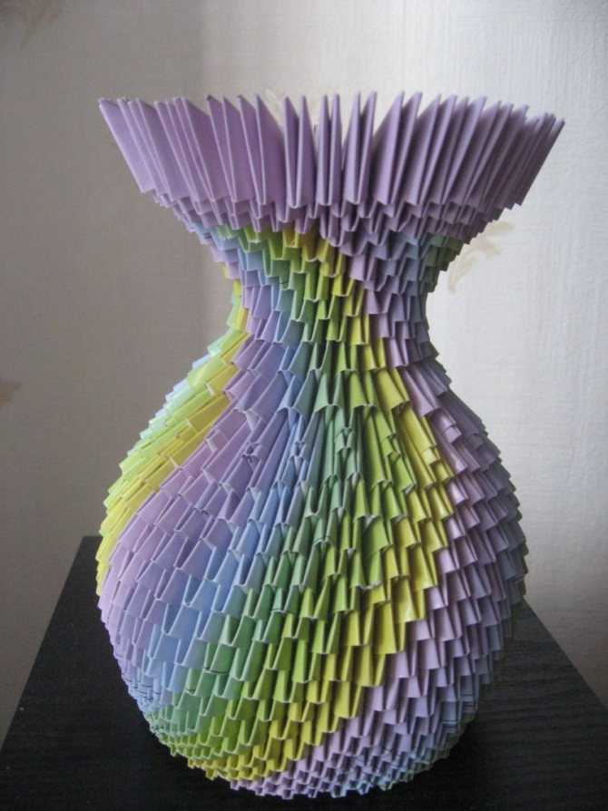 Модульное оригами «ваза» для начинающих пошагово с фото