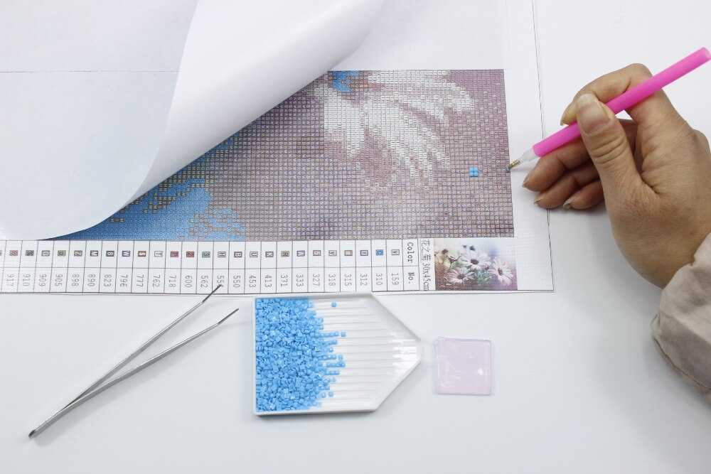 Как вышить изделие алмазной мозаикой своими руками с фото пошаговыми описаниями техника вышивки алмазной мозаикой