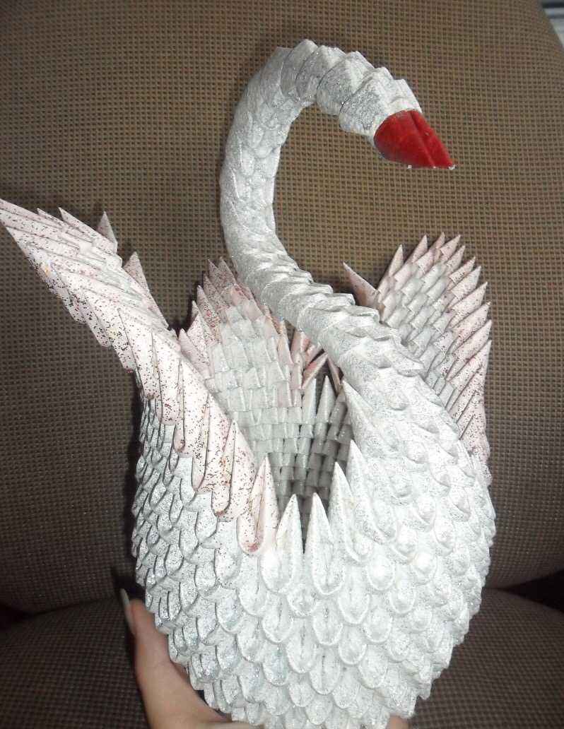 Влюблённый лебедь. модульное оригами. | страна мастеров