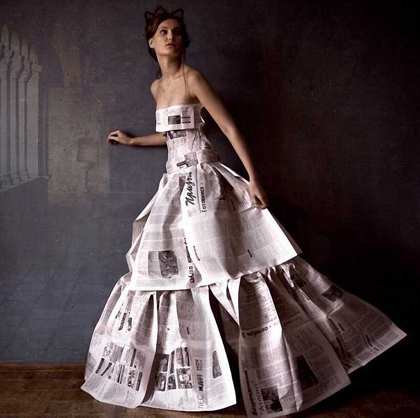 Платье из бумаги для девочки своими руками с инструкцией