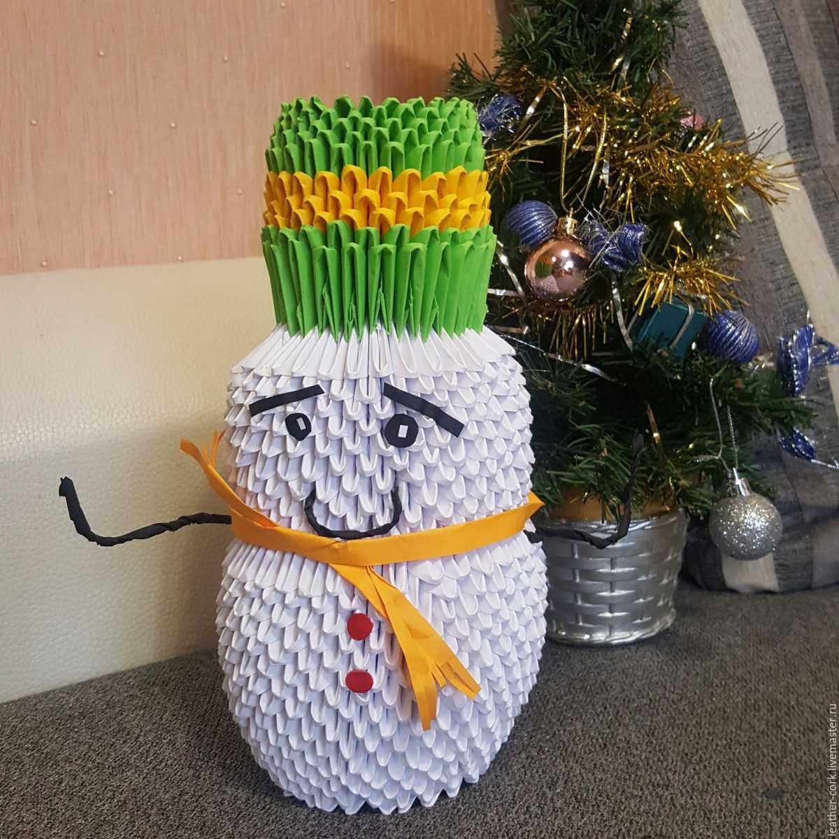 ᐉ модульный снеговик из бумаги своими руками. делаем снеговика в технике оригами