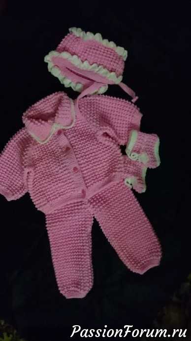 вязание детских костюмчиков для новорожденных спицами