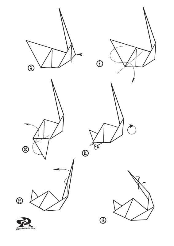 Лебедь оригами пошаговая инструкция для начинающих