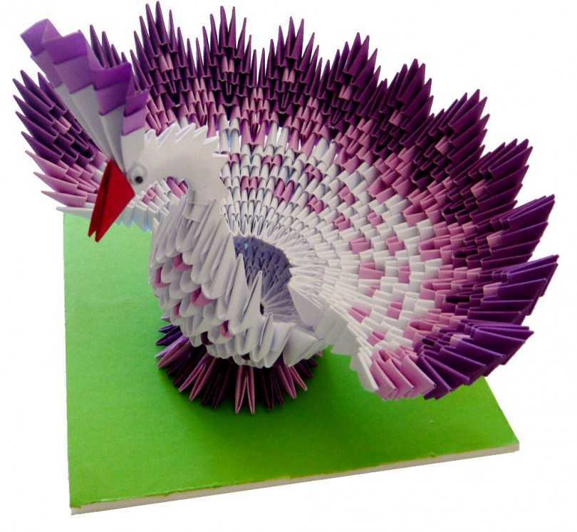 Модульное оригами «павлин»