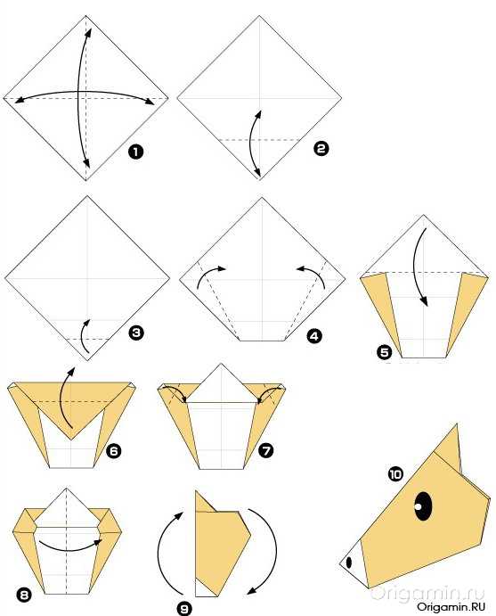 Как сделать зебру из бумаги в технике оригами своими руками поэтапно