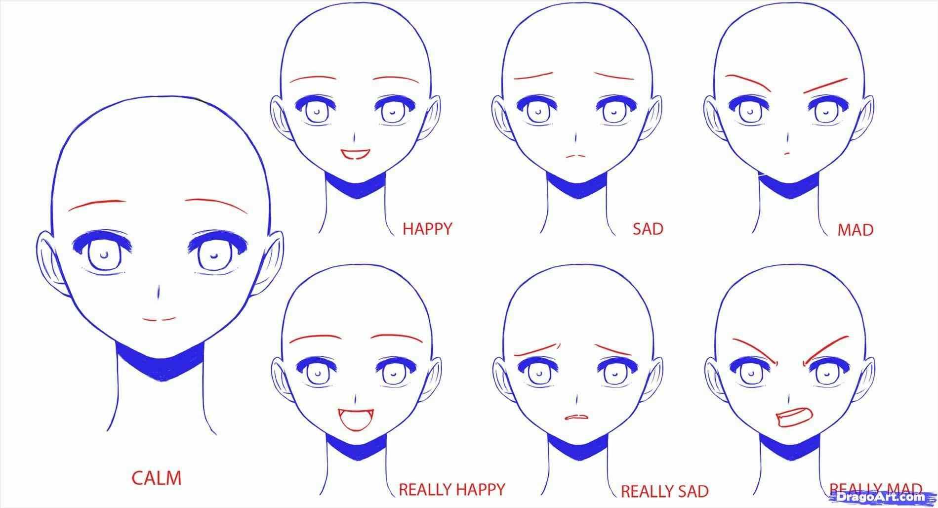 Рисуем
головы и лица в стиле аниме