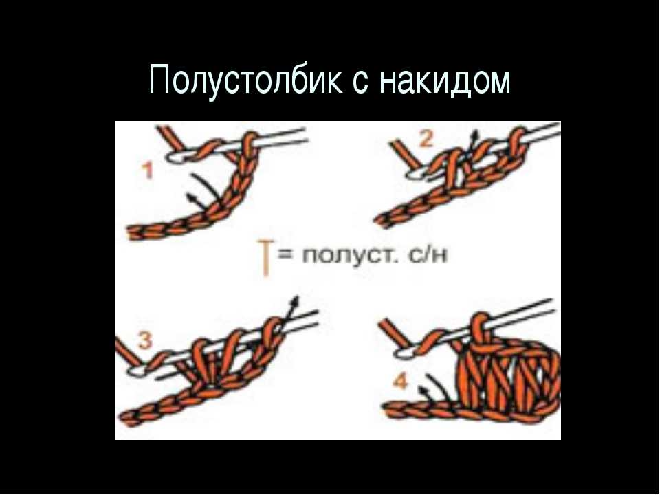 Как вязать полустолбик крючком? полустолбик с накидом и рельефный полустолбик :: syl.ru