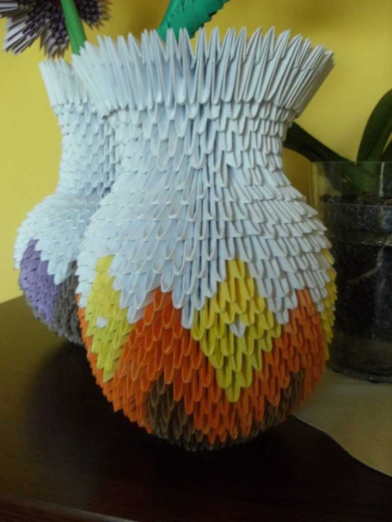 Модульное оригами вазы своими руками (125 фото): инструкция + мастер-класс для начинающих