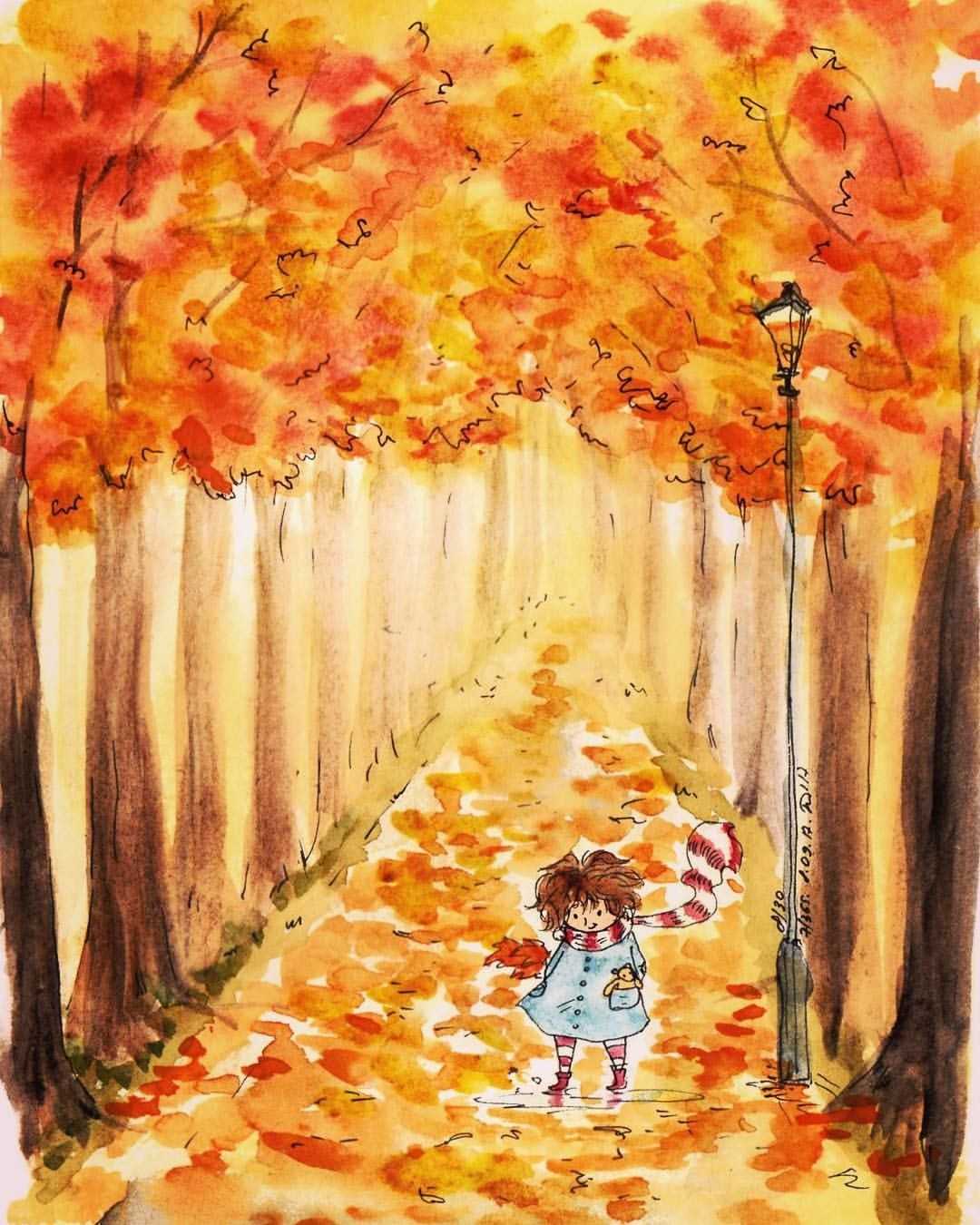 Картины осень (55 способов нарисовать осенний пейзаж). | семейная кучка
