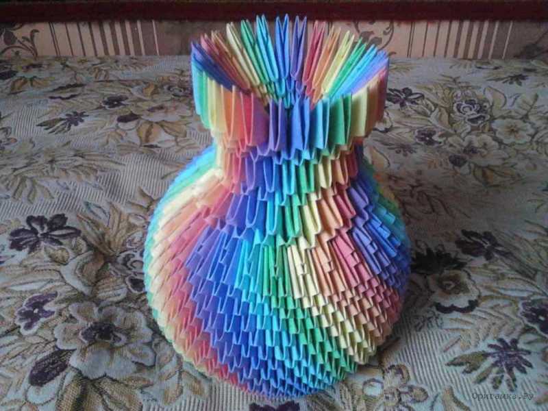 Модульное оригами. ваза. пошаговый мастер-класс с фото