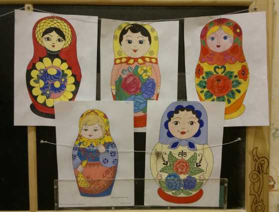 Интегрированное занятие по рисованию «русская матрешка» для детей средней группы
